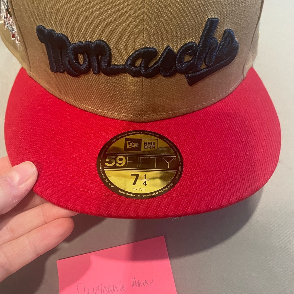 New Era Tan and Red 59FIFTY Cap